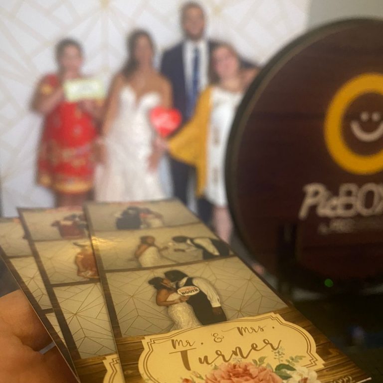 Real PicBox photo strips from a graduation celebration