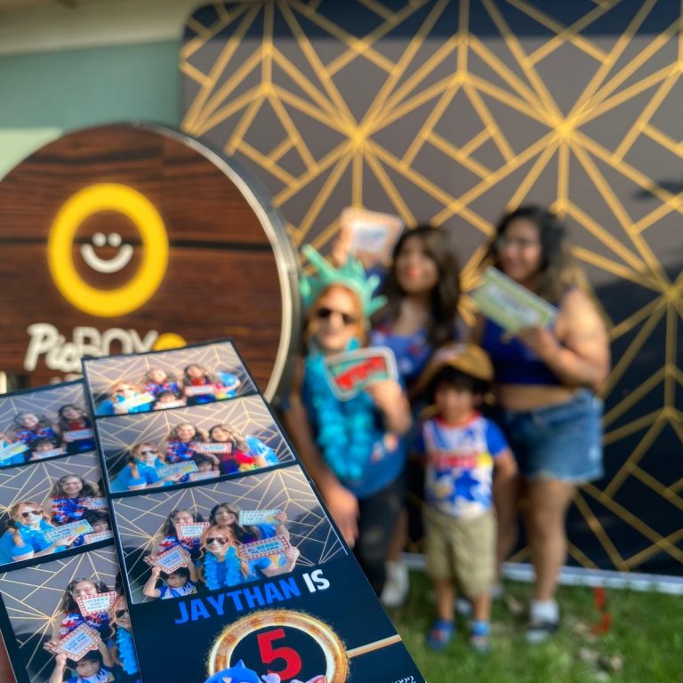 Custom PicBox photo strips from a family celebration