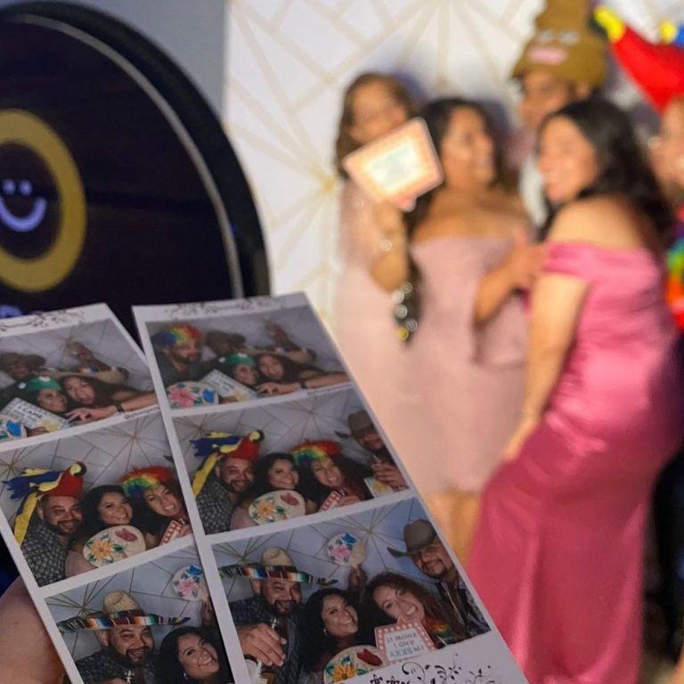 PicBox photo booth creating instant photo strips at a Dallas event